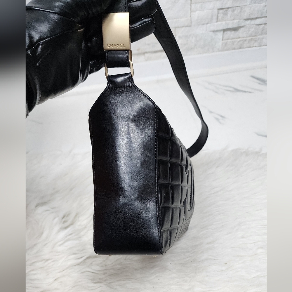 Chanel Black Chocolate Bar LeatherShoulder - Picture 10 of 14